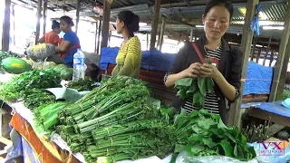Morning Farmers' Market Vang Vieng, Laos Hmong Market