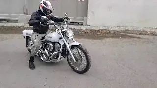 Yamaha drag star 400.  Dragstar 400 exhaust. Ямаха драг стар  400, кастомный выхлоп.