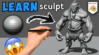 Blender Sculpting Character (ORC) learn With Me