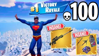 100 Elimination SUPERMAN Solo vs Squads WINS Full Gameplay (Fortnite Chapter 5 Season 1)!