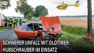 SCHWERER UNFALL MIT OLDTIMER: HUBSCHRAUBER IM EINSATZ #germany | SH News German