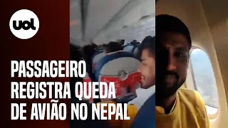 Vídeo de passageiro registra momento de queda de avião no Nepal; imagens fortes