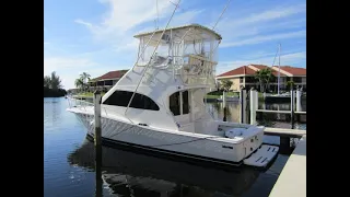 2001 34 Luhrs w Twin Yanmar engines firing up