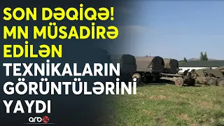 SON DƏQİQƏ! MN yeni görüntüləri paylaşdı: Ermənilərin ağır texnikaları ələ keçirildi