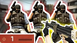 НУБ С 1ХП ПРОТИВ 3 ГЛОБАЛОВ-БОТОВ CS:GO! БЕЗУМНЫЙ РЕЖИМ В КС ГО!