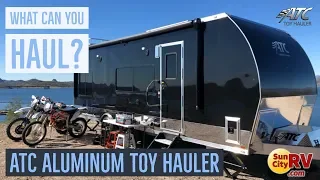 ATC Aluminum Toy Hauler Tips, What Can You Haul? Sun City RV Phoenix ATC Dealer