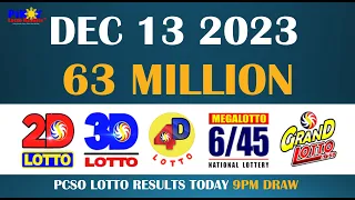 Lotto Result Today 9pm Dec 13 2023 [Complete Details]