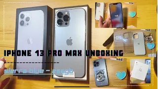 iPhone 13 Pro Max Sierra Blue 256gb Unboxing + Cute/Aesthetic Accessories/Cases ASMR + 1st Look