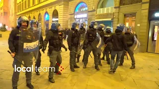 Firenze, scontri tra manifestanti e polizia 30 ottobre 2020