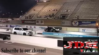 Lexus LX570 Supercharged against Porsche