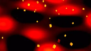 Orange colored floating particles background | 4k Abstract loop
