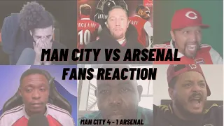 BEST COMPILATION | GUNNERS FANS REACTION TO MAN CITY 4  - 1 ARSENAL | FANS REACTION CHANNELS