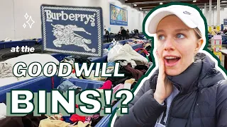 Burberry at the Bins!? Goodwill Outlet Thrift with Me + HAUL