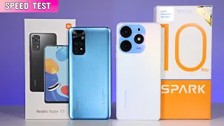 Xiaomi Redmi Note 11 vs Tecno SPARK 10 Pro 🔥 SNAPDRAGON 680 vs Helio G88 😱 ¿Cuál es más rápido?😱