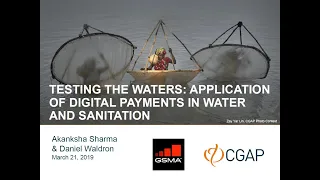 Webinar | Testing the Waters: Applications of Digital Payments in Water & Sanitation (21 March 2019)