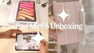iPad Mini 6 + Accessories Unboxing (Pink, 64 GB)