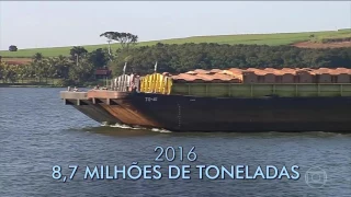Quase 10 milhões de toneladas de grãos vão ser transportadas pela hidrovia Tietê-Paraná