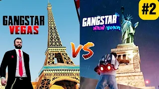 GANGSTAR NEW YORK PHYSICS Vs GANGSTAR VEGAS PHYSICS | ULTRA HD GRAPHICS IN DEPTH COMPARISON.