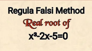 @btechmathshub7050Regula Falsi method x³-2x-5=0