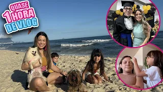 QUASE 1H DE VIDEO - PRIMEIRA VEZ NA PRAIA DEU RUIM, FORMATURA, CAIU MAIS UM DENTE | Kathy Castricini