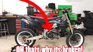 First broken part on my CRF450R Supermoto!