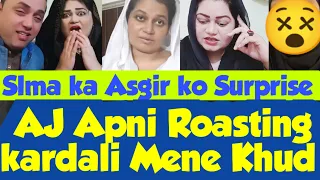 Slma ka Asgir ko Surprise 😇Aj Mene Apni Roasting khud Kardali Etna Public ky Comment 😭