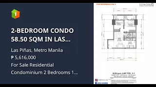 2-BEDROOM CONDO 58.50 SQM IN LAS PIÑAS BESIDE ROBINSONS|SM CENTER