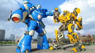 Transformers: The Last Knight - Bumblebee vs Robot Blue | Paramount Pictures [HD]