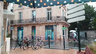 Walking in the Rain Walk | Sep 2023|Bordeaux 4k France| ASMR Rain sounds for sleeping