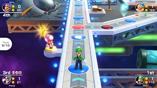 Mario Party Superstars #278 Space Land Luigi vs Mario vs Waluigi vs Wario