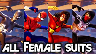 All Female Spider Suits in Spider-Man Remastered