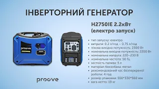 Генератор Proove H2750IE 2.2кВт