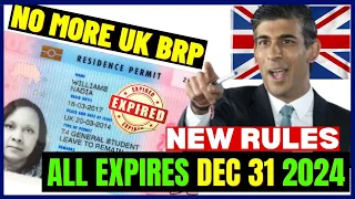 Why All UK Biometrics Residence Permits BRP's Expires On 31 December 2024: New Rules Announced