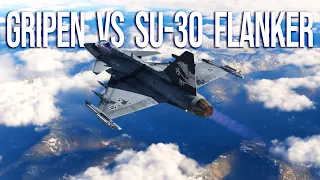 Gripen VS SU-30 Flanker BVR Dogfight  | DCS World