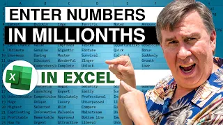 Excel - Enter Numbers in Millionths - Episode 1817