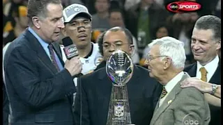 SUPERBOWL XL post game and Trophy