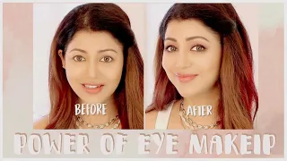 My everyday eye makeup with only 4 things  | HINDI | With English Subtitles | Debina Decodes |