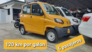 QUTE BAJAJ EL AUTO MAS ECONOMICO 120KM POR GALON