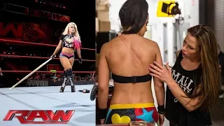 See the effects of Alexa Bliss’ Kendo stick attack on Bayley