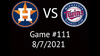 Astros VS Twins  Condensed Game Highlights 8/7/21