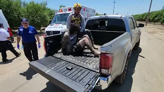 Man arrested after backyard chase leads to canal rescue in Fresno