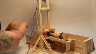 Craftstick functioning Model guillotine Execution Device Demo part 1