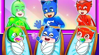 Brewing Cute Baby | Cute Pregnant Funny Stories Animation | Catboy's Life Story | PJ MASKS Animation