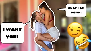 TEASING MY FIANCÉE TO SEE HOW SHE REACTS | Lesbian Couple