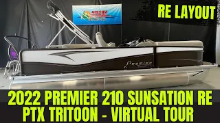 21ft Tritoon with Sunpad and SMOOTH Cruising: 2022 Premier 210 SunSation RE (Rear Entry Pontoon)