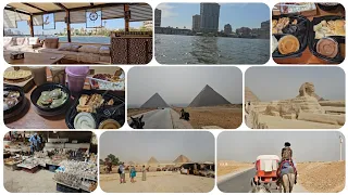 Giza Pyramids ka tour! River Nile ki story! Mazydaar lunch! Talabat se order kia Dinner! Fun day 😊!