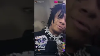 Trippie Redd Flexing While Listening to 6ix9ine Gummo (Instagram Live)