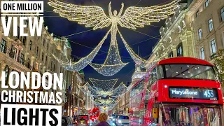 London Best Christmas Lights and Shops Displays 2021 | London’s Walking Tour [4K HDR]