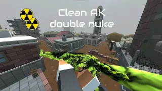 Clean double nuke with AK | Krunker