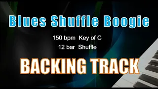 Backing Track Blues Shuffle Swing 150bpm : Boogie Woogie Piano